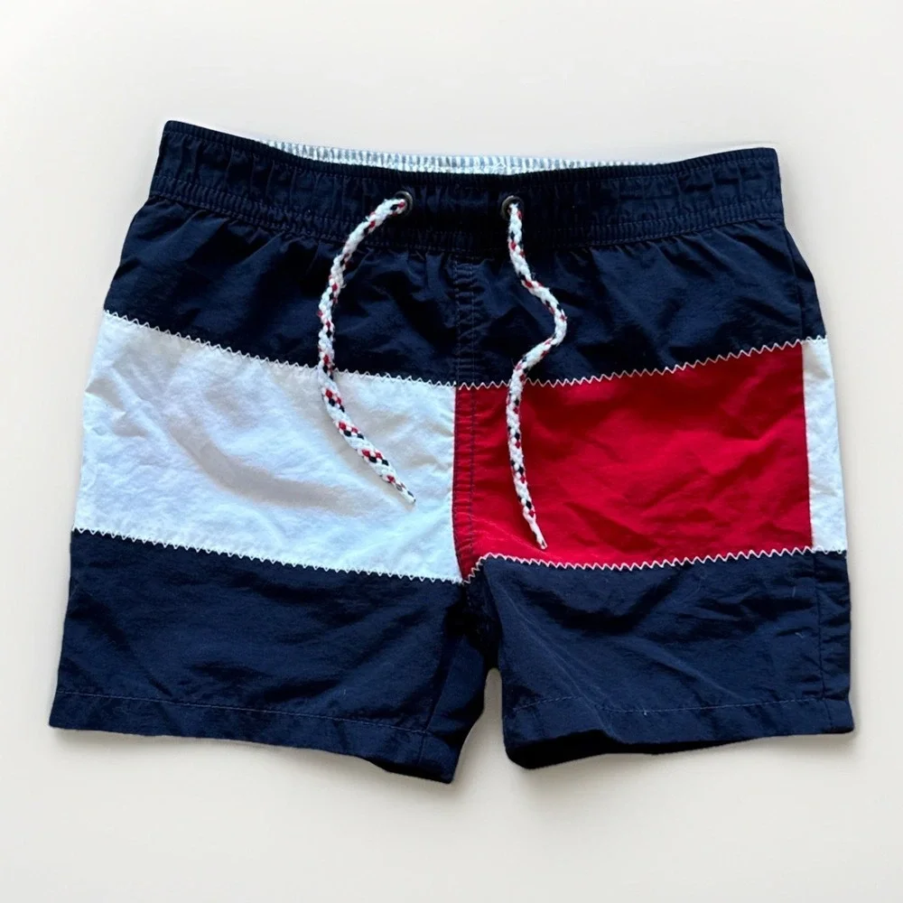 Vintage Tommy Hilfiger Swim Trunks Infants 12-18 months Shorts Boys Y2k